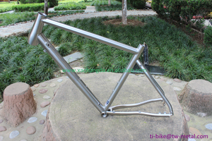 XACD titanium gravel bike frame with tapered head tube