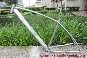 XACD made Titanium mountain bike frame inner line routing design