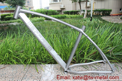 XACD made Titanium mountain bike frame inner line routing design