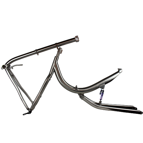 Titanium Recumbent bike frame suspension
